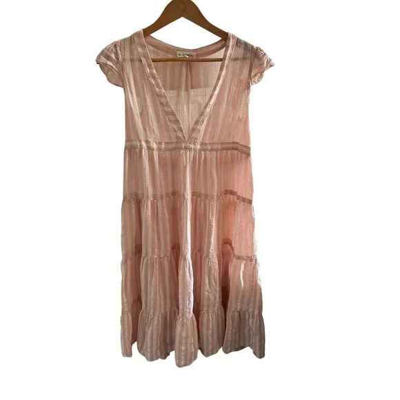 Lemlem stripe Cotton Blend Nefasi Bib Sundress Size Small midi - Picture 1 of 4